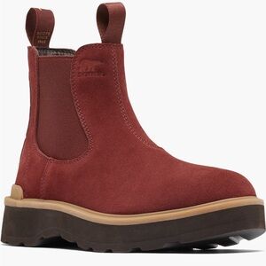 Sorel Hi-Line Chelsea Boots Suede Waterproof Shoes in color Spice